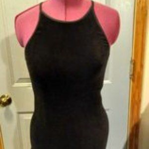 90s black velvet dress